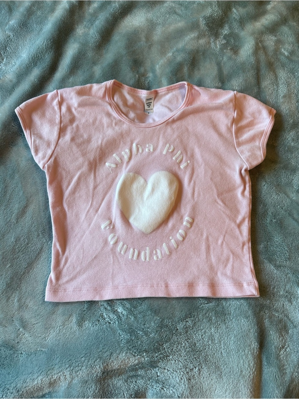 Pink Alpha Phi Foundation Baby Tee